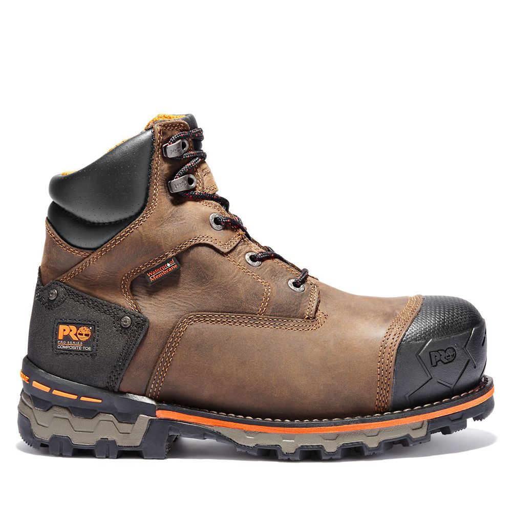 Bocanci De Muncă Timberland Barbati Maro/Negrii - Pro® Boondock 6" Comp Toe - Romania - WVBMPA968